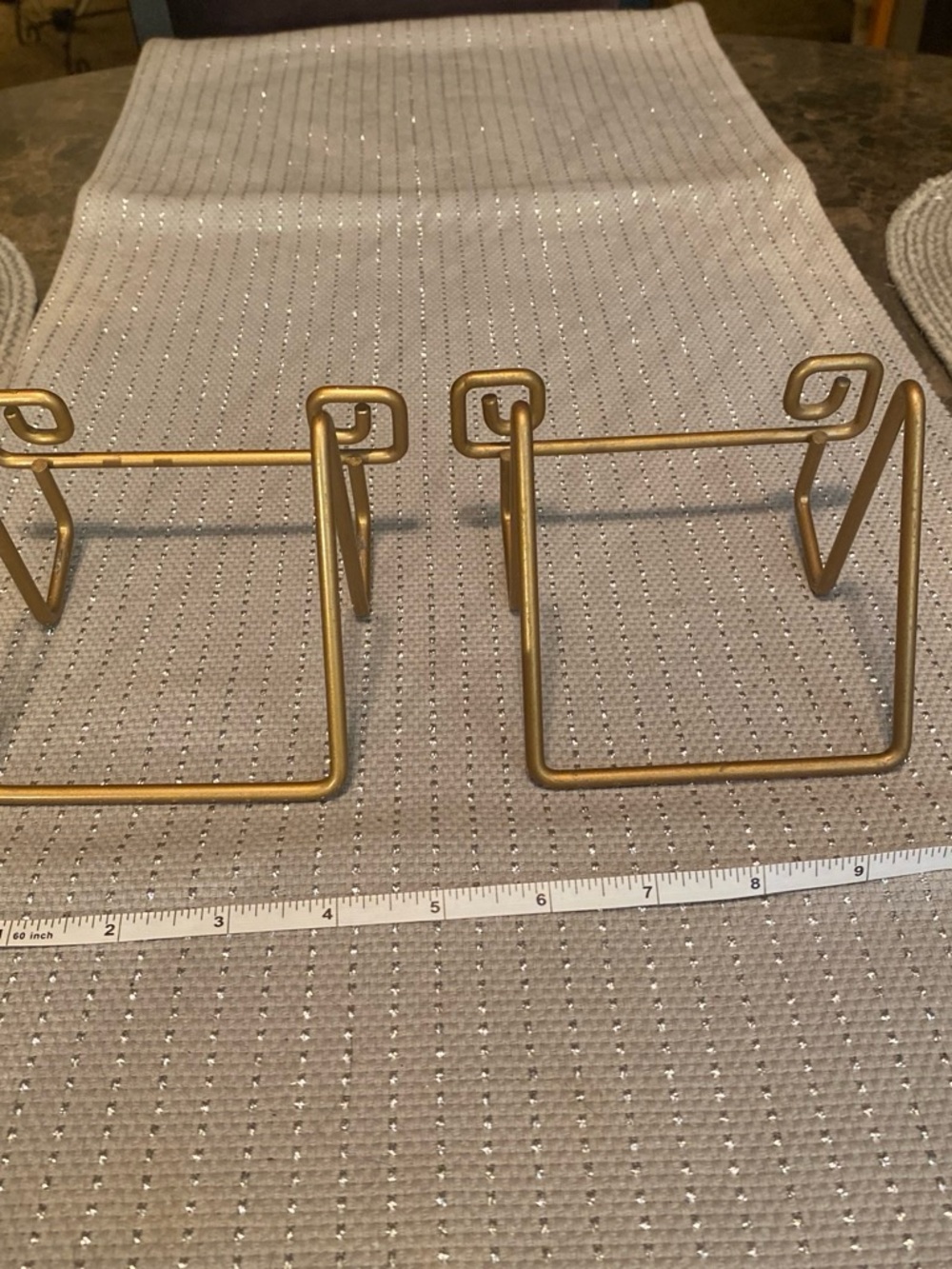 Gold Metal Easels Set of 2 - Elegant Table Accessory
